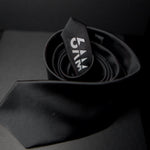 6AM Formal Black Tie in black with 6AM logo on the tail, perfect pairing for the 6AM WorkShirt.