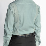 Men's HEX Nº 6 WorkShirt in Emerald, long sleeve back view