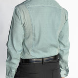 Men's HEX Nº 6 WorkShirt in Emerald, long sleeve back view