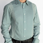 Men's HEX Nº 6 WorkShirt in Emerald, long sleeve front view