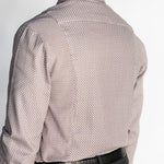 Men's HEX Nº 6 WorkShirt in Ruby, long sleeve back and side view