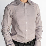 Men's HEX Nº 6 WorkShirt in Ruby, long sleeve front view