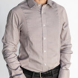 Men's HEX Nº 6 WorkShirt in Ruby, long sleeve front view