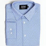 Men's HEX Nº 6 WorkShirt in Glacier, folded overhead product view