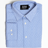 Men's HEX Nº 6 WorkShirt in Glacier, folded overhead product view
