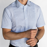 Men's HEX Nº 6 WorkShirt in Glacier, short sleeve front view